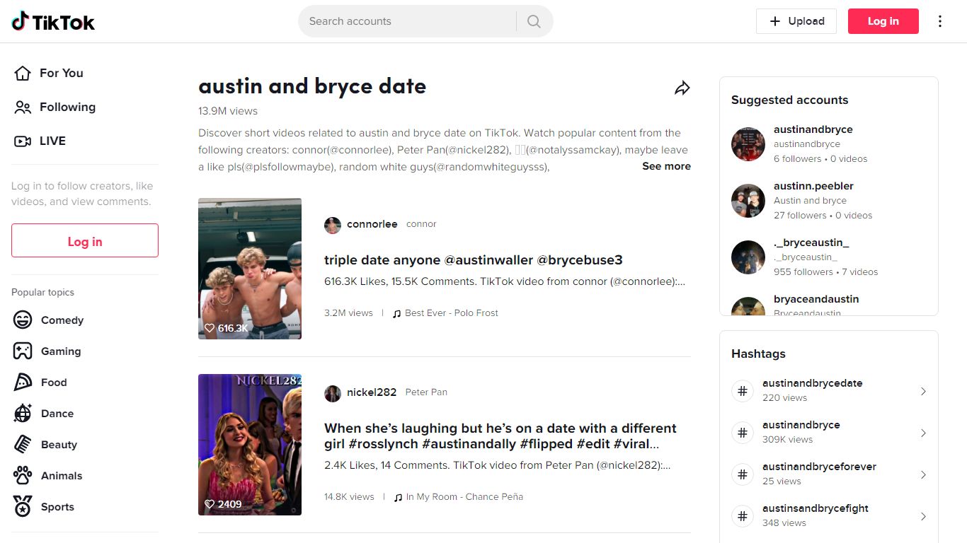 Discover austin and bryce date 's popular videos | TikTok