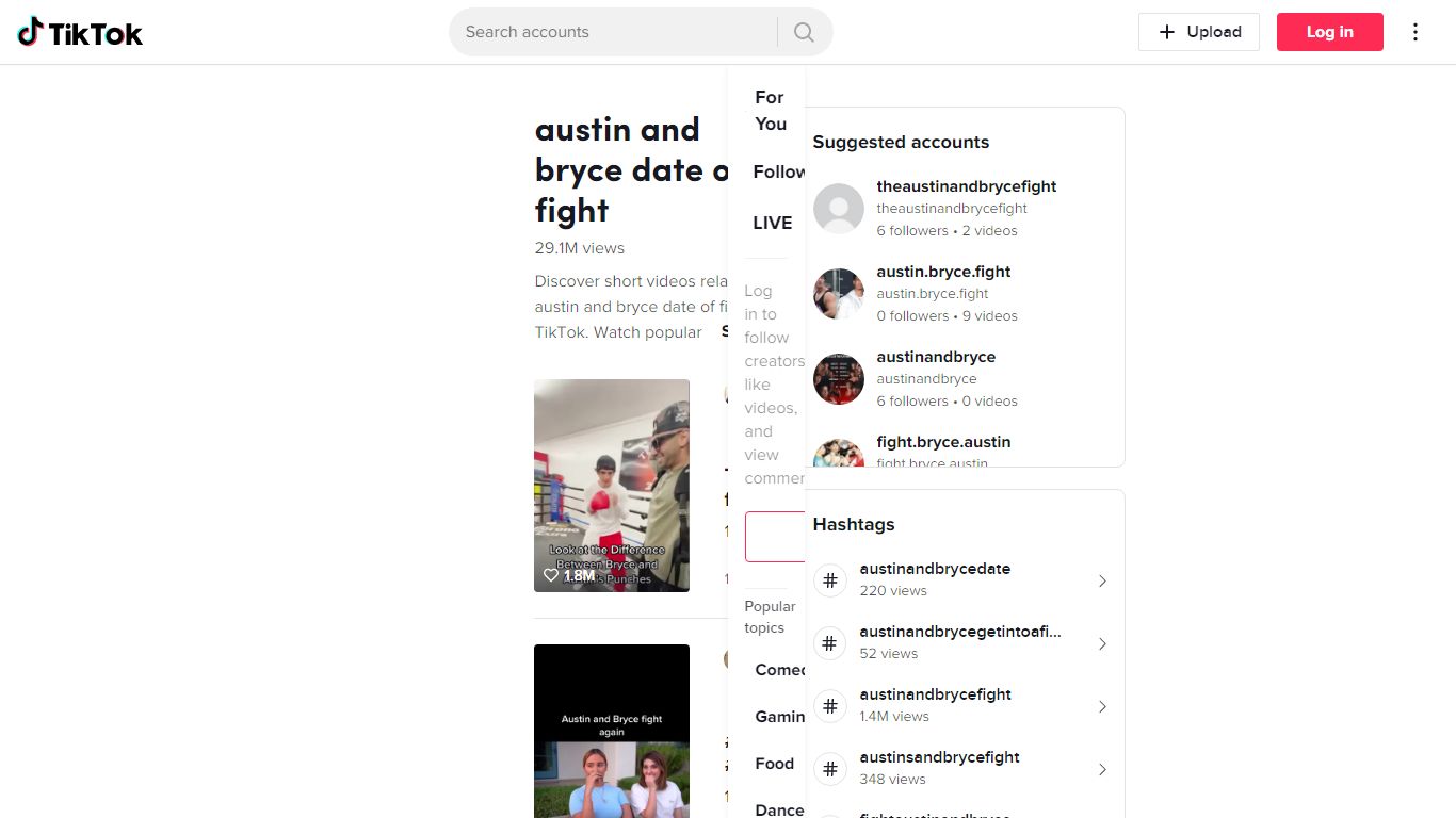 Discover austin and bryce date of fight 's popular videos | TikTok